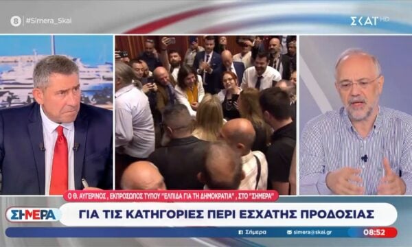 Ο Θανάσης Αυγερινός, εκπρόσωπος Τύπου του ”Ελπίδα για τη Δημοκρατία” στο ”Σήμερα”
