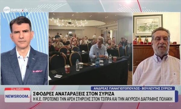 Ο βουλευτής του ΣΥΡΙΖΑ Ανδρέας Παναγιωτόπουλος στο ΕΡΤnews
