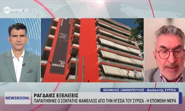 Ο βουλευτής του ΣΥΡΙΖΑ Θεόφιλος Ξανθόπουλος στο ΕΡΤnews