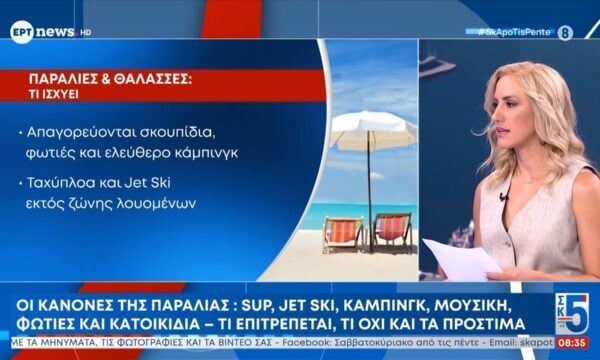 Οι κανόνες της παραλίας: Sup, jet ski, κάμπινγκ, μουσική, φωτιές και κατοικίδια – Τι επιτρέπεται, τι όχι και τα πρόστιμα