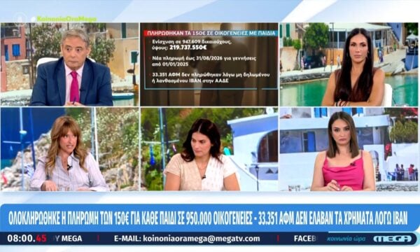 Ολοκληρώθηκε η πληρωμή των 150 ευρώ για κάθε παιδί – 33.351 ΑΦΜ δεν έλαβαν τα χρήματα