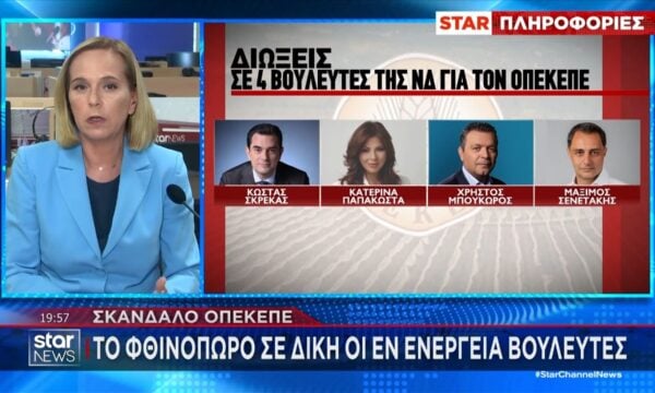 OΠΕΚΕΠΕ: Τέλη Σεπτμέβρη, αρχές Οκτώβρη η δίκη των 4 βουλευτών της ΝΔ