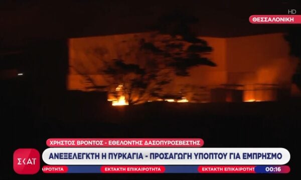 Ωραιόκαστρο – Εθελοντής δασοπυροσβέστης: «Άσχημη η κατάσταση, οι περιοχές περιστοιχίζονται από πεύκα»