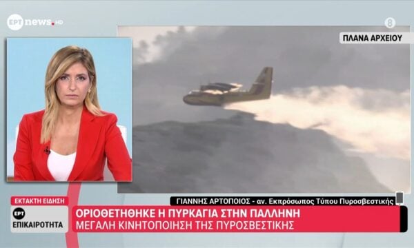 Οριοθετήθηκε η πυρκαγιά στην Παλλήνη
