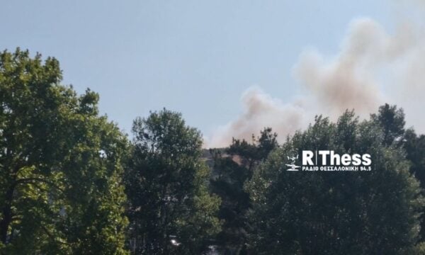 Πάλι φωτιά στην Ευκαρπία στη Θεσσαλονίκη – 4 εναέρια στην φωτιά. 2 ελικόπτερα και 2 πυροσβεστικά αεροσκάφη