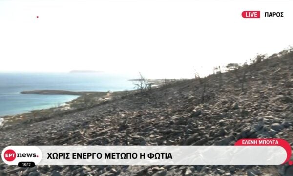 Πάρος: Χωρίς ενεργό μέτωπο η φωτιά