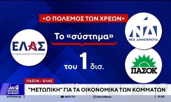 ΠΑΣΟΚ – ΕΛΑΣ: “Μετωπική” για τα οικονομικά των κομμάτων