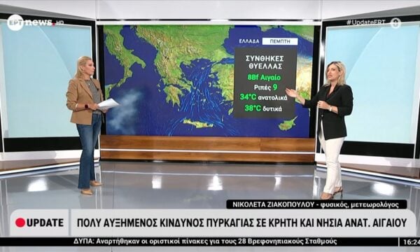 Πολύ αυξημένος ο κίνδυνος πυρκαγιάς σε Κρήτη και Νησιά Ανατ. Αιγαίου – Ισχυροί άνεμοι εως και στο τέλος της εβδομάδας