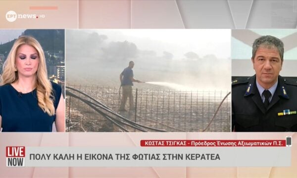 Πολύ καλή η εικόνα της φωτιάς στην Κερατέα – Κώστας Τσίγκας