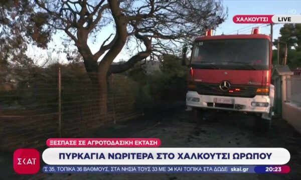 Πυρκαγιά νωρίτερα στο Χαλκούτσι Ωρωπού – 25 πυρκαγιές σε ολόκληρη τη χώρα