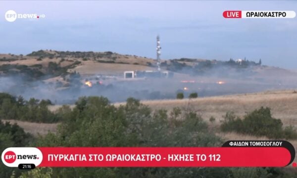 Πυρκαγιά στο Ωραιόκαστρο – Ήχησε το 112