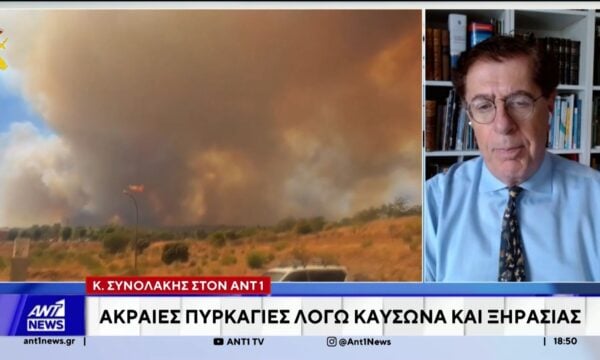 Πυρκαγιές στην Ευρώπη: Ο καθηγητής Φυσικών Καταστροφών, Κώστας Συνολάκης στον ΑΝΤ1