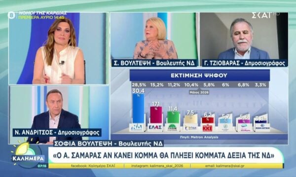 Σ. Βούλτεψη: “Ο Α. Σαμαράς αν κάνει κόμμα θα πλήξει κόμματα δεξιά της ΝΔ”