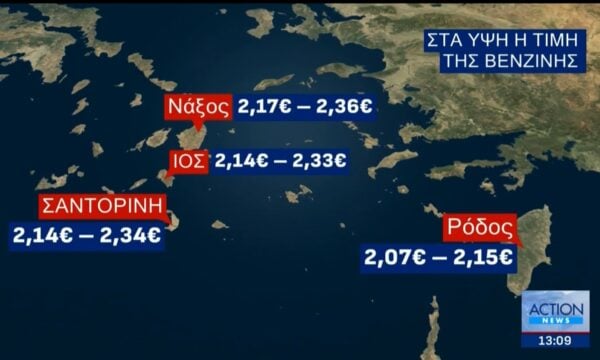 Στα ύψη η τιμή της βενζίνης – Που κυμαίνονται οι τιμές στα νησιά
