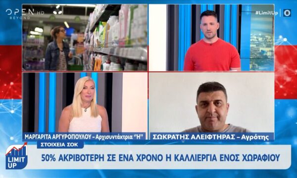 Στοιχεία σοκ: 50% ακριβότερη η καλλιέργεια σε έναν χρόνο