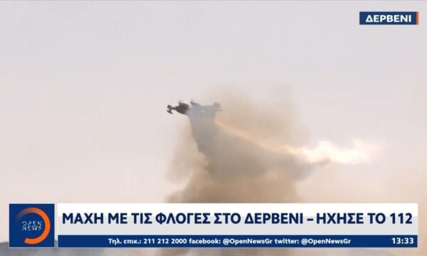 Συναγερμός για φωτιά στο Δερβένι Θεσσαλονίκης – Ήχησε το 112