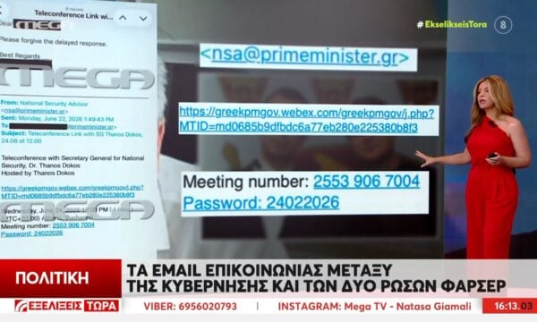 Τα email επικοινωνίας μεταξύ της Κυβέρνησης και των δυο Ρώσων φαρσέρ