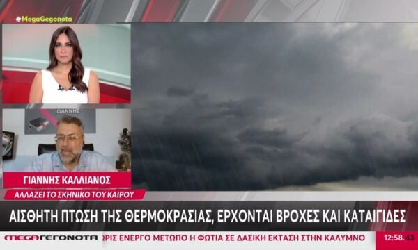 Τέλος ο μίνι καύσωνας: Έρχονται καταιγίδες, χαλάζι και πτώση της θερμοκρασίας