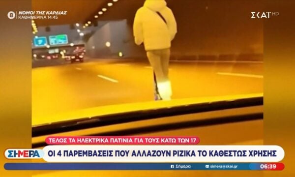 Τέλος τα ηλεκτρικά πατίνια για τους κάτω των 17