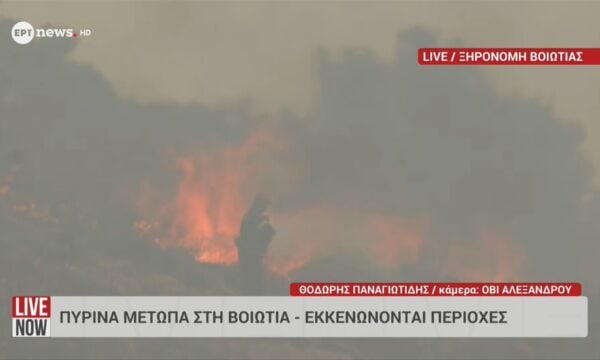 Το ΕΡΤnews στα πύρινα μέτωπα της Βοιωτίας