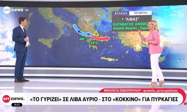 «Το γυρίζει» σε Λίβα αύριο – Στο «κόκκινο» για πυρκαγιές