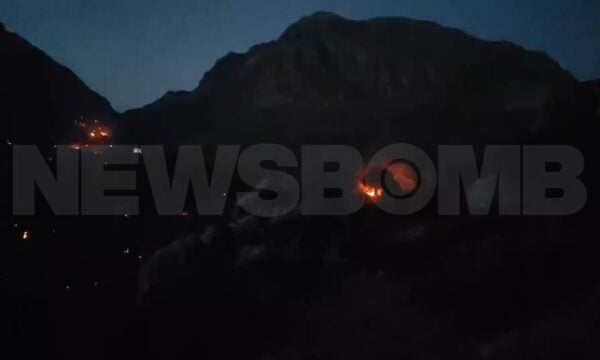 Το Newsbomb στη μεγάλη φωτιά στο Ρέθυμνο