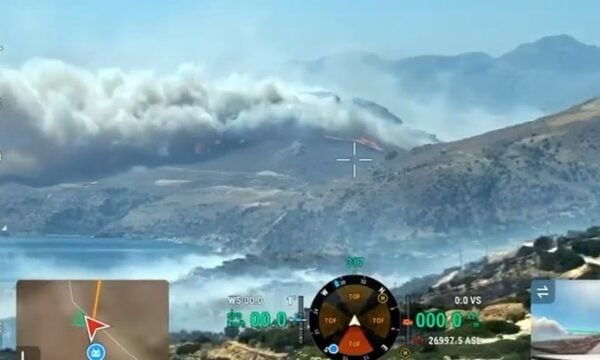 Βίντεο από drones της πυρκαγιάς που εκδηλώθηκε στον Ασώματο Ρεθύμνου