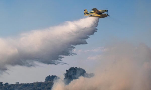 Φωτιά κοντά στο Καλαμωτό Λαγκαδά στη Θεσσαλονίκη: Σηκώθηκαν εναέρια μέσα