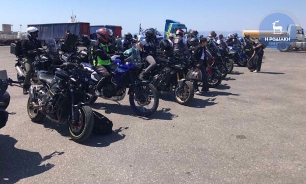34 Κύπριοι μοτοσικλετιστές έφτασαν στη Ρόδο για τις εκδηλώσεις μνήμης των Ισαάκ και Σολωμού