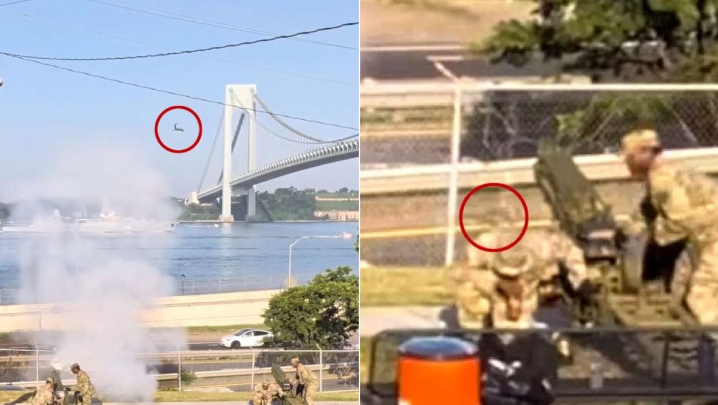 Βίντεο: Σκίουρος τρόμαξε από κανονιοβολισμό στο Μπρούκλιν και έπεσε πάνω σε στρατιώτη – Πτώση από ύψος δεκάδων μέτρων