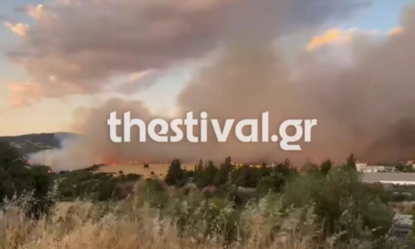 Φωτιά στο Ωραιόκαστρο Θεσσαλονίκης: Ήχησε το 112 για εκκένωση της Ανθούπολης
