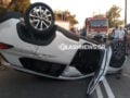 Τροχαίο στα Χανιά: Αυτοκίνητο που οδηγούσε τουρίστας χτύπησε σε σταθμευμένο και τούμπαρε