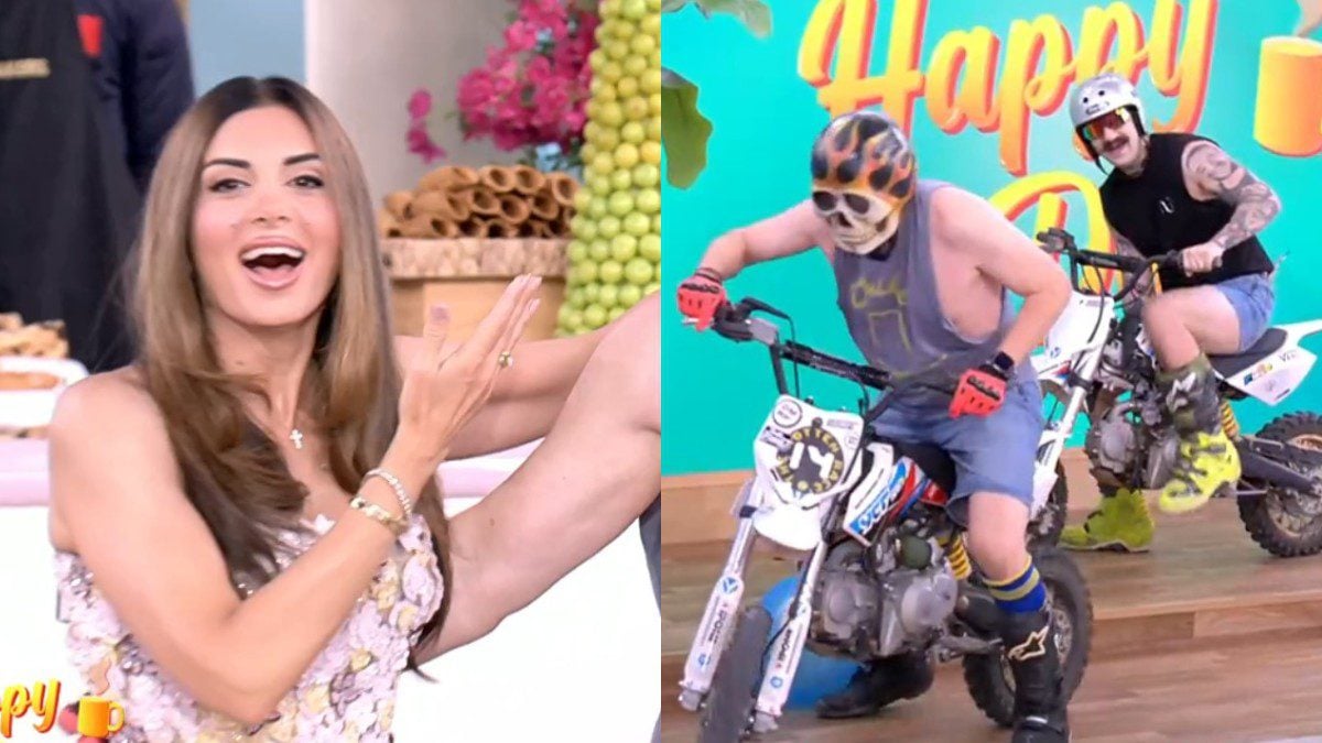 Φραγκολιάς στο Happy Day με μηχανή και ξανθό μαλλί: Η Τσιμτσιλή τον ρώτησε «Έτσι θα είσαι το καλοκαίρι ή ξεβάφει;»