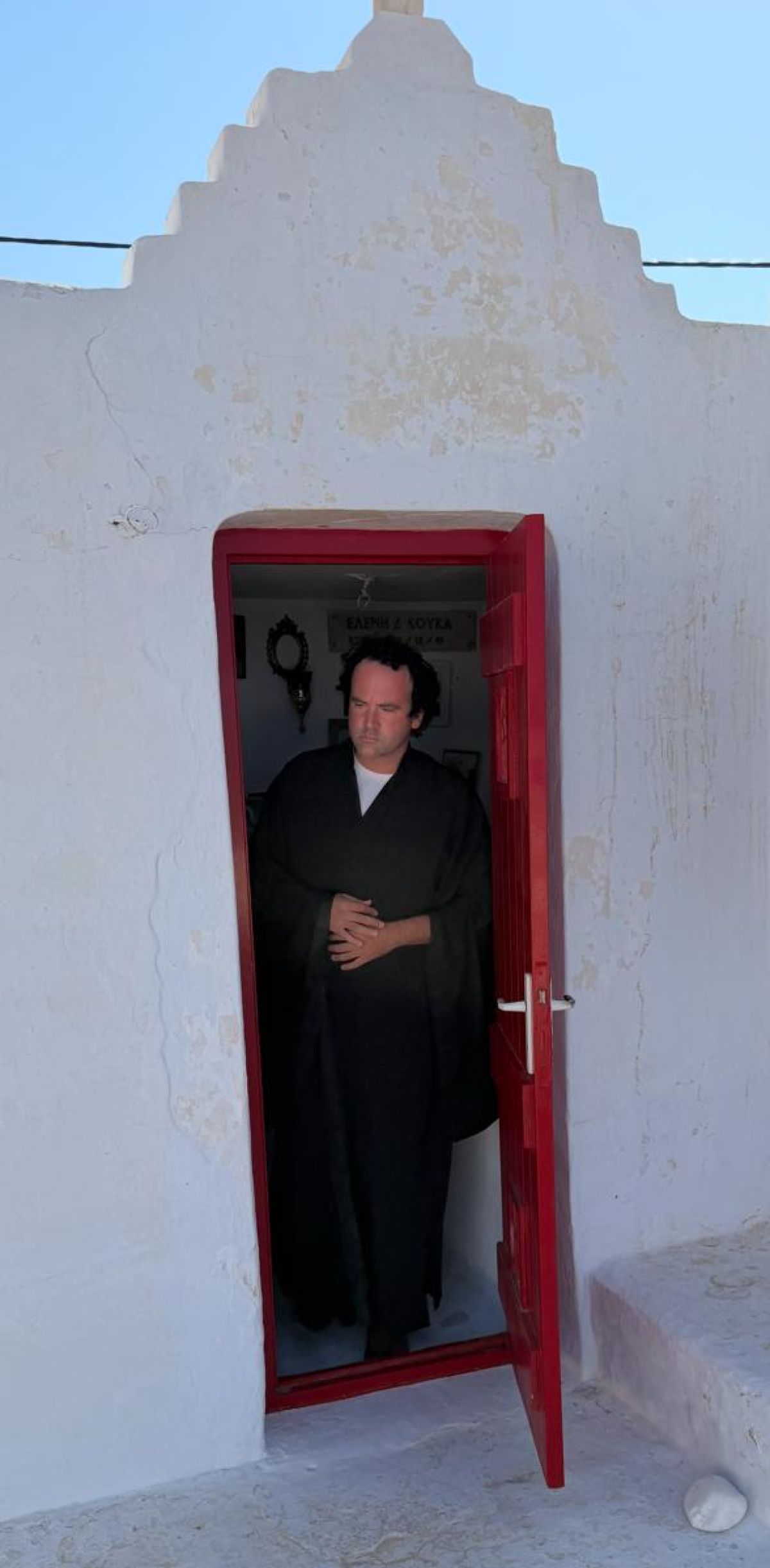 O Ανδρέας Καραγιάννης σε μοναστήρι