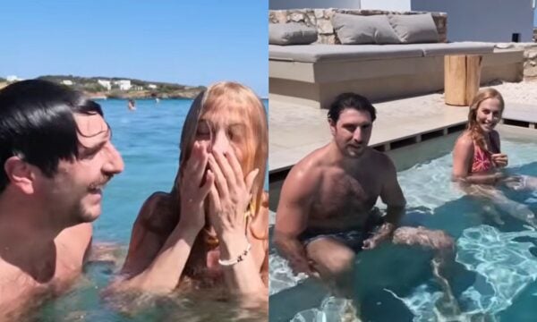 Παπαδημητρίου – Γεροντιδάκης στην Πάρο: Παιχνίδια στη θάλασσα και συνάντηση με ζευγάρι ηθοποιών