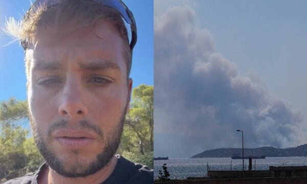Σαλαμίνα: Ο Αλέξανδρος Κοψιάλης για τη φωτιά – «Μην πάτε στο βουνό, κατεβείτε στη θάλασσα»
