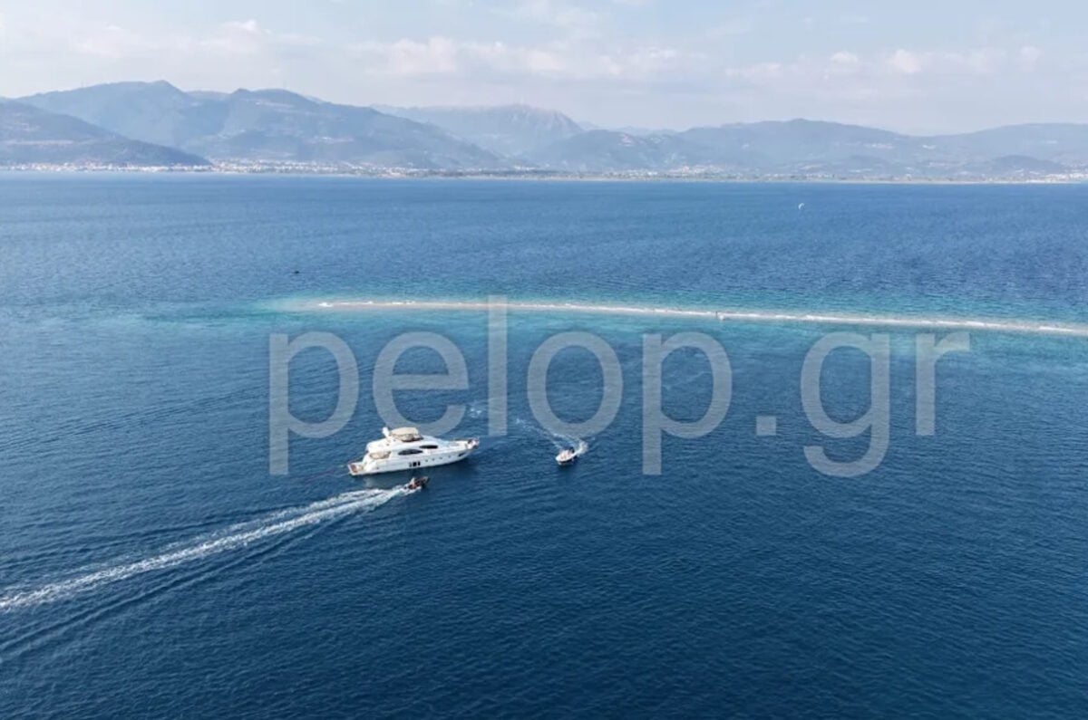 Αχαΐα: Ξεκόλλησε το πολυτελές γιοτ που είχε προσαράξει για 5 μέρες στα αβαθή νερά στο Δρέπανο 9 Δρέπανο