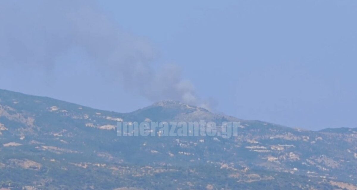 Φωτιά στη Ζάκυνθο στην περιοχή Ελιές: Μήνυμα 112 για ετοιμότητα, βελτιωμένη εικόνα στον Μαραθιά
