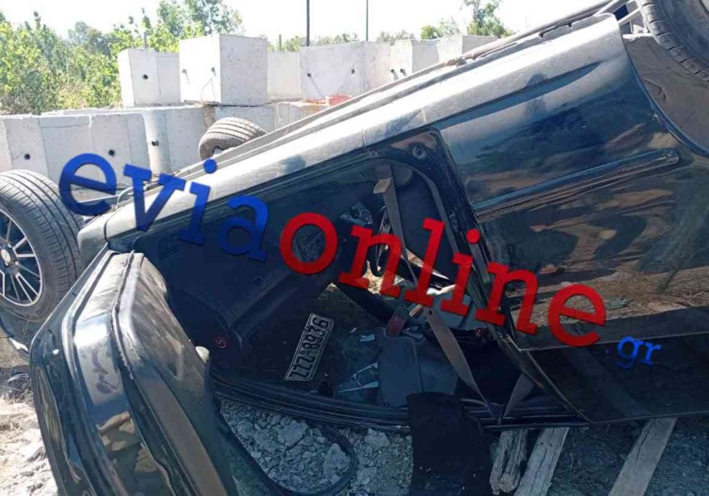 Εύβοια: Αυτοκίνητο βγήκε από τον δρόμο στην Ερέτρια και τούμπαρε