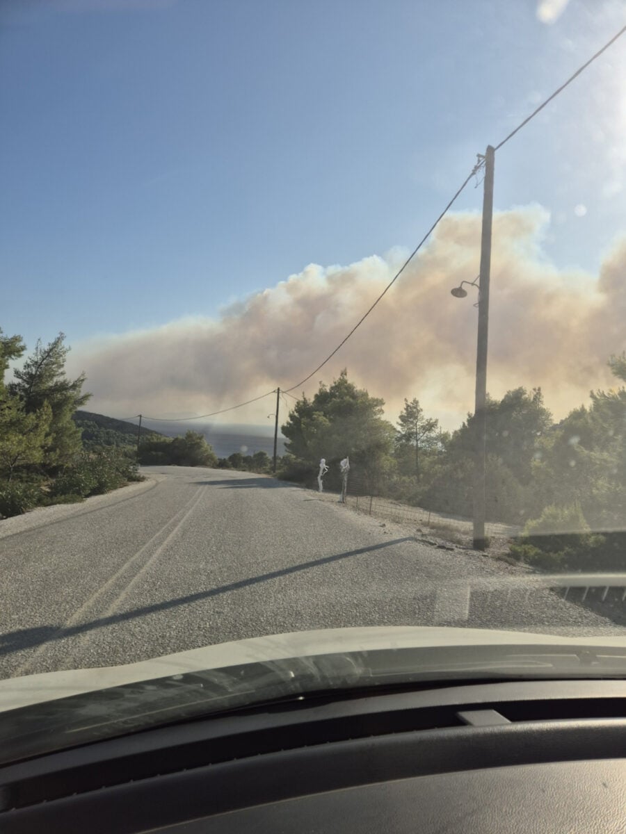 Φωτιά στη Σκύρο: Ολονύχτια μάχη με τις φλόγες και τους ισχυρούς ανέμους, ενισχύθηκαν οι δυνάμεις 9 Φωτιά στη Σκύρο