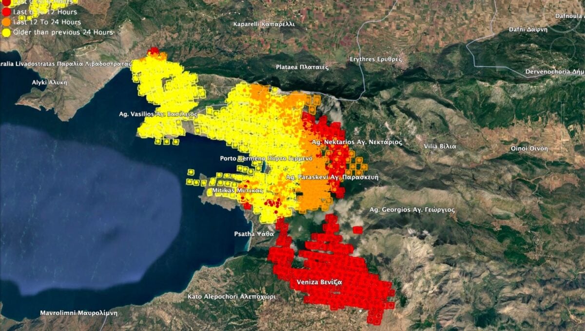 Φωτιά σε Αττική και Βοιωτία: Πάνω από 100.000 καμένα στρέμματα από τη megafire, αγώνας δρόμου να σωθούν περιουσίες
