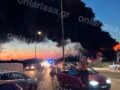 Μεγάλη φωτιά σε εργοστάσιο πλαστικών στη Λάρισα – Ήχησε το 112 λόγω μαύρων καπνών