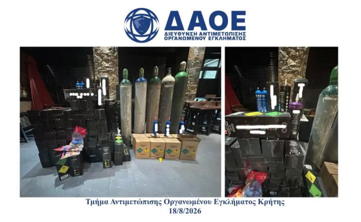 Ηράκλειο: 53χρονος διακινούσε ποτά μαϊμού και χιλιάδες μπαλόνια με αέριο γέλιου – Φωτογραφίες και βίντεο 9 Ηράκλειο: 53χρονος διακινούσε ποτά μαϊμού και χιλιάδες μπαλόνια με αέριο γέλιου – Φωτογραφίες και βίντεο