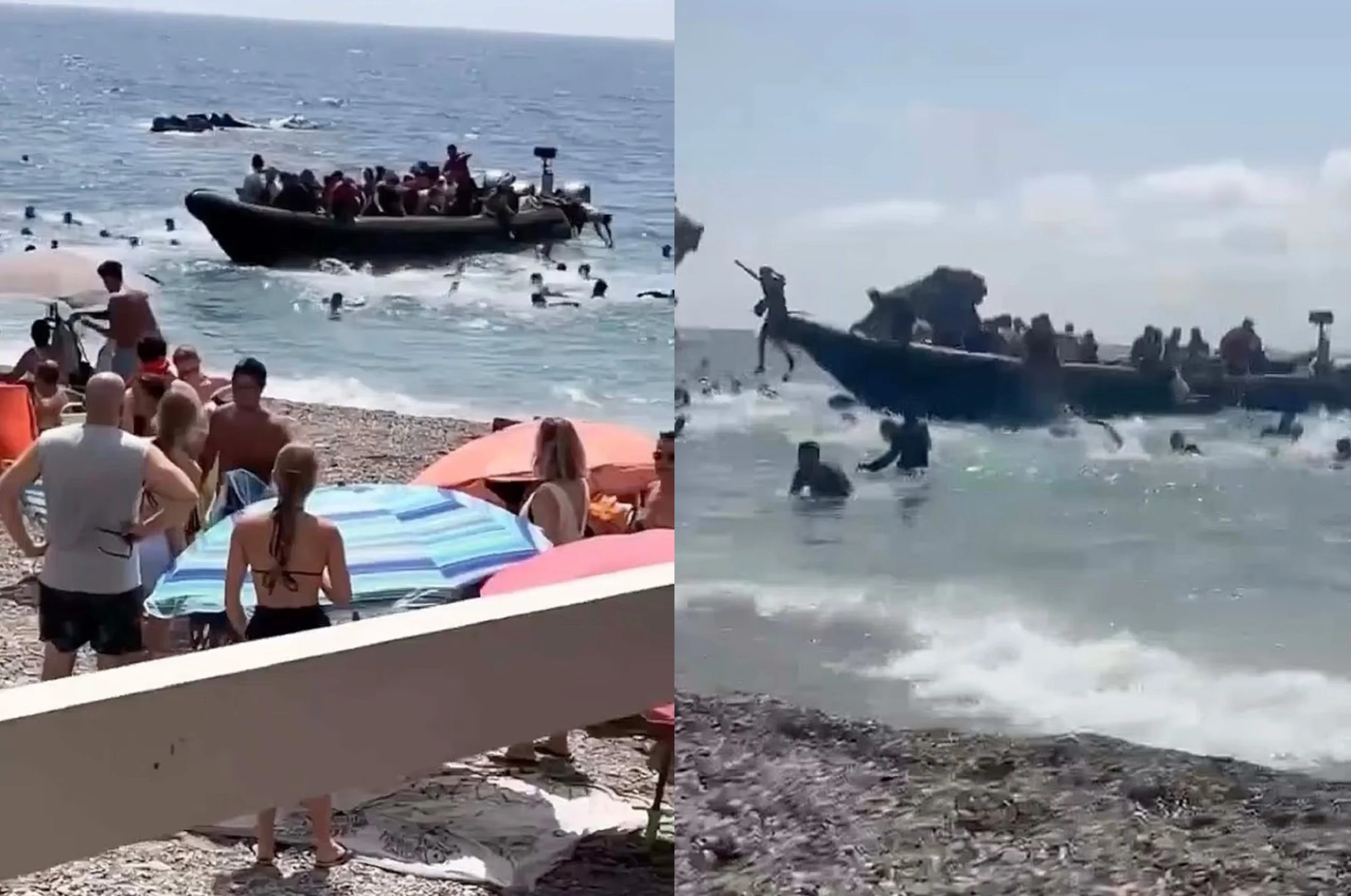 Ισπανία: Τουλάχιστον 60 μετανάστες αποβιβάστηκαν σε παραλία με εκατοντάδες λουόμενους – ΒΙΝΤΕΟ