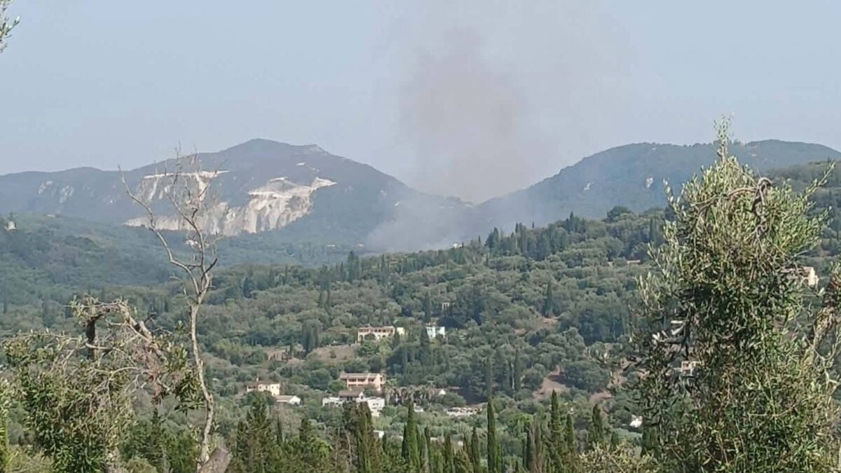 Φωτιά στην Κέρκυρα, στην περιοχή Άγιος Γεώργιος 1 Φωτιά στην Κέρκυρα, στην περιοχή Άγιος Γεώργιος