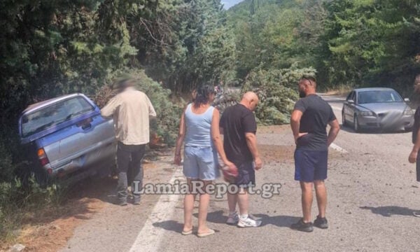 Τροχαίο στον δρόμο προς Μπράλο: Αγροτικό βγήκε από την πορεία του και κατέβασε δύο δέντρα