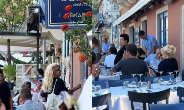 Ελένη Μενεγάκη: Με τον Ματέο Παντζόπουλο σε ταβέρνα στο Φισκάρδο – Βίντεο στο Tik Tok