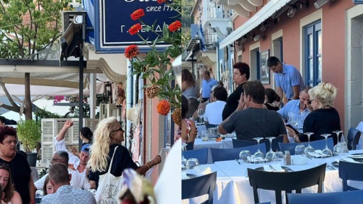 Ελένη Μενεγάκη: Με τον Ματέο Παντζόπουλο σε ταβέρνα στο Φισκάρδο – Βίντεο στο Tik Tok