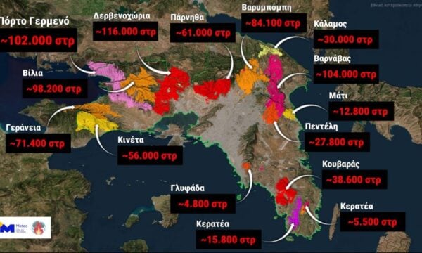 Φωτιές στην Αττική: Το 42% των δασών κάηκε μέσα στα 10 τελευταία χρόνια