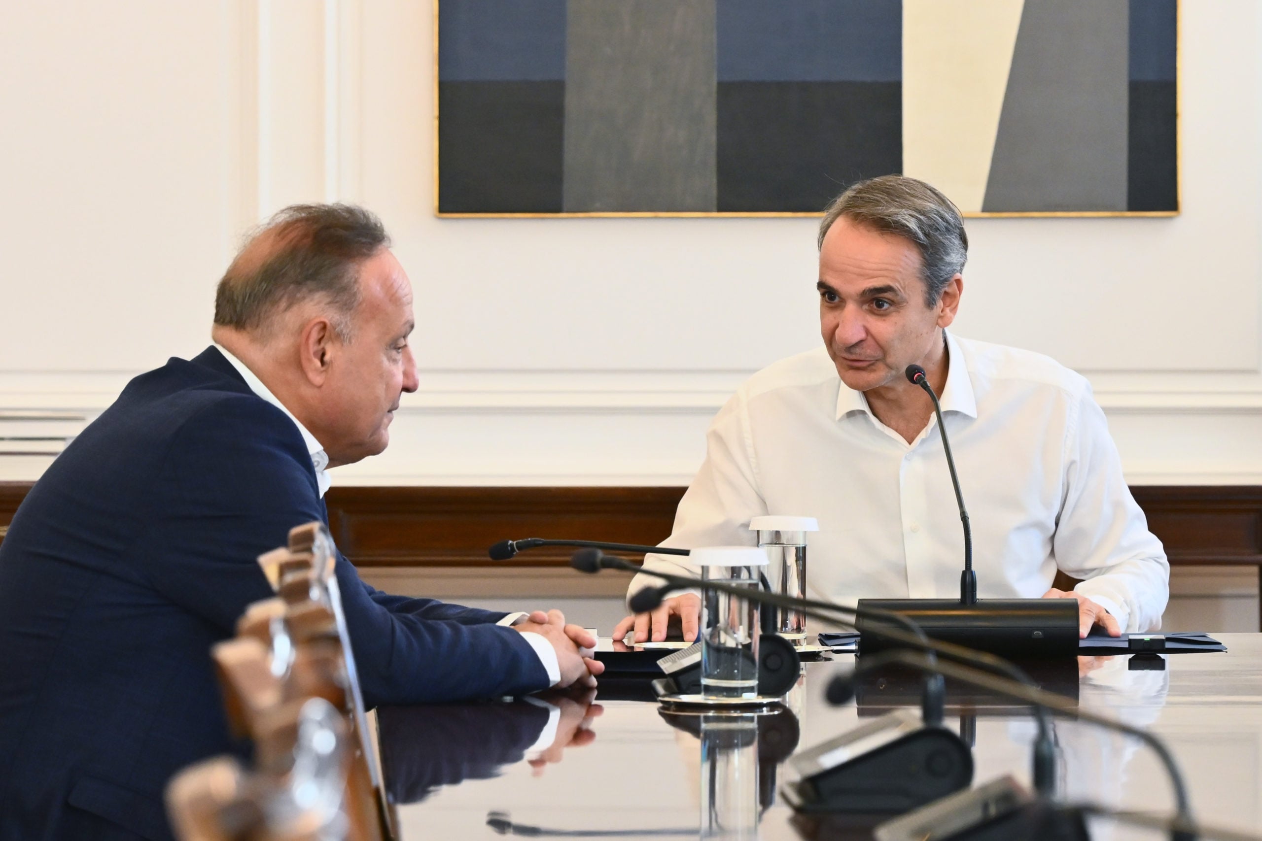 Μητσοτάκης στη συνάντηση με Αγγελούδη: Θα έχουμε νέα ΔΕΘ το 2030